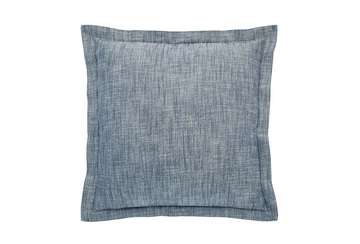 Chambray wide flange cushion flint blue - Walton & Co 