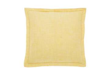 Chambray wide flange cushion saffron - Walton & Co 