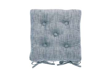 Chambray seat pad with ties flint blue - Walton & Co 