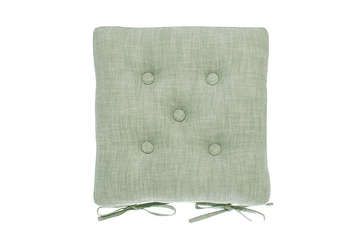 Chambray seat pad with ties moss - Walton & Co 