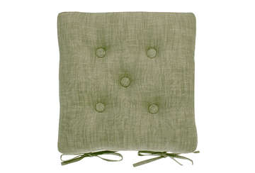 Chambray seat pad with ties olive - Walton & Co 