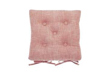 Chambray seat pad with ties terracotta blush - Walton & Co 