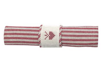 County ticking napkin and ring red (set of 4) - Walton & Co 