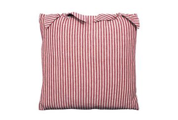 County ticking cushion cover dorset red - Walton & Co 