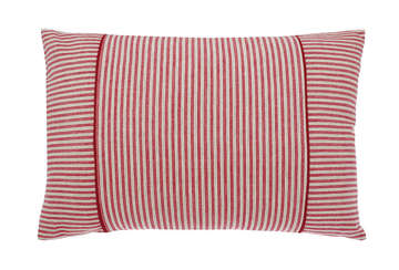 County ticking rectangular cushion dorset red - Walton & Co 