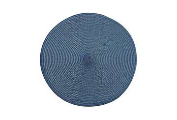 Circular ribbed placemat slate blue - Walton & Co 
