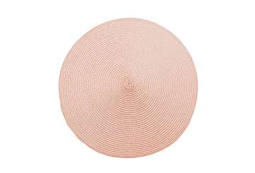 Circular ribbed placemat pink quartz - Walton & Co 