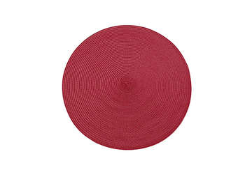 Circular ribbed placemat red - Walton & Co 