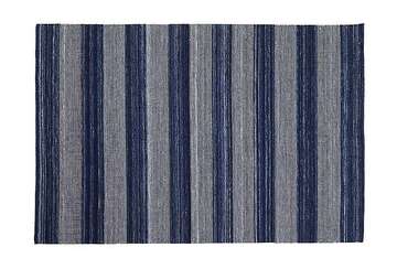 Chambray stripe rug medium indigo - Walton & Co 
