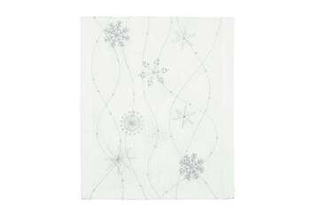 Embroidered snowflake runner silver - Walton & Co 