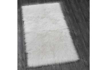 Faux fur rectangular rug large - Walton & Co 