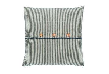 Hampton stripe button cushion - Walton & Co 