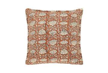 Martta handblock print cushion spice - Walton & Co 