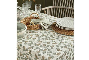 Rustic larch tablecloth (100x100cm) - Walton & Co 