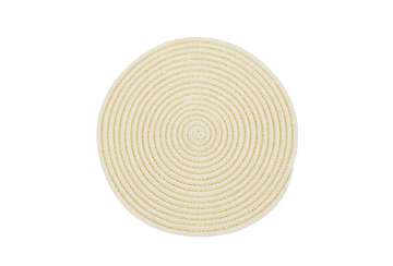 Lurex rope circular placemat warm white - Walton & Co 