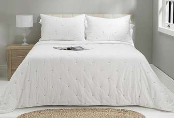 Madison quilt double white (240x260cm) - Walton & Co 
