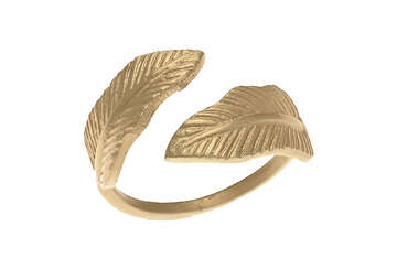 Foliage napkin ring gold - Walton & Co 