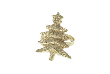 Tree napkin ring pale gold - Walton & Co 