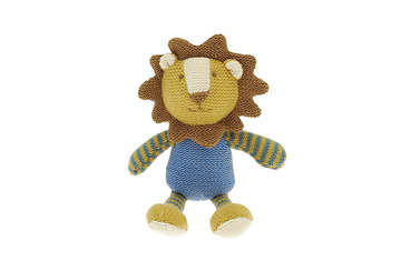 Knitted lion rattle - Walton & Co 