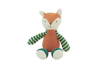 Knitted fox rattle - Frankie - Walton & Co 