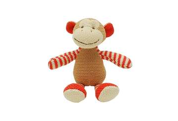 Knitted monkey rattle - Marcel - Walton & Co 