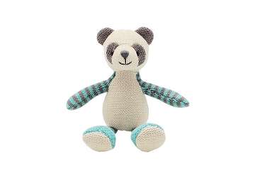Knitted panda rattle - Paddy - Walton & Co 