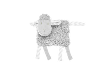 Cuddles lamb rattle grey - Walton & Co 