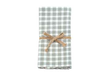 Portland check napkin dove grey (set of 4) - Walton & Co 