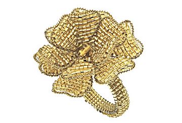 Petal napkin ring gold (set of 4) - Walton & Co 