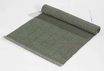 Polypropylene herringbone rug green - Walton & Co 