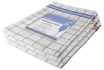 Professional tea towel asstd blue/linen/red (set of 3) - Walton & Co 
