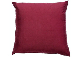 Plain silk cushion cover wine - Walton & Co 