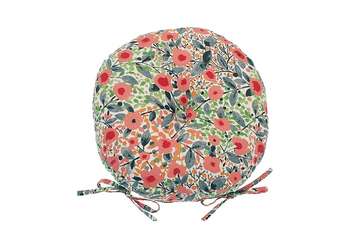 Provence round seat pad with ties - Walton & Co 