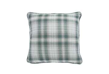 Scandi plaid cushion eucalyptus grey - Walton & Co 