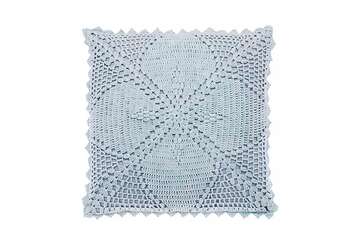 Crochet cushion pale blue - Walton & Co 