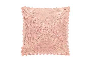 Crochet cushion pale pink - Walton & Co 