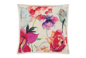 Floral cushion red - Walton & Co 