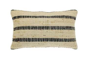 Handwoven jute stripe cushion natural - Walton & Co 