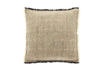 Linen and cotton cushion charcoal - Walton & Co 