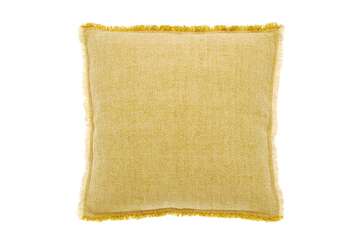 Linen and cotton cushion mustard - Walton & Co 