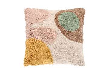 Tufted abstract flora cushion - Walton & Co 