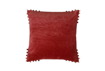 Velvet cushion earth red - Walton & Co 
