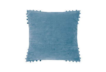 Velvet cushion smoke blue - Walton & Co 