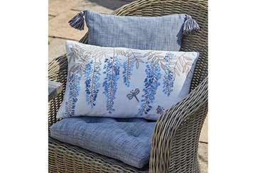 Wisteria cushion blue - Walton & Co 