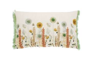 Embroidered wildflower cushion - Walton & Co 