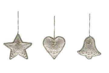 Sparkles decoration silver (set of 3) - Walton & Co 
