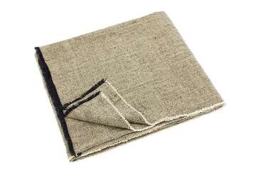 Linen and cotton throw charcoal - Walton & Co 