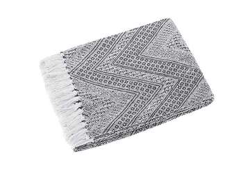 Recycled cotton throw charcoal - Walton & Co 