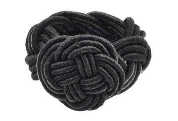 Twisted knot napkin ring black  (set of 4) - Walton & Co 