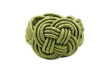 Twisted knot napkin ring green (set of 4) - Walton & Co 
